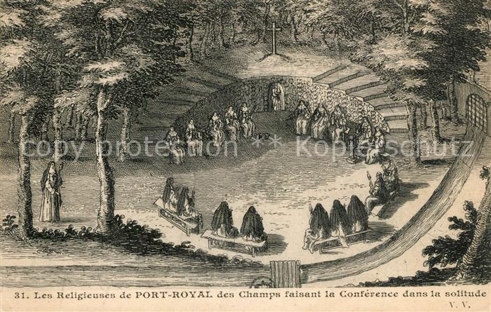 Port-Royal-des-Champs Magny-les-Hameaux  Les Religieuses Champs faisant Conferen