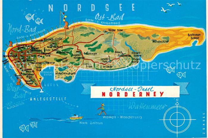 Norderney Nordseebad Panoramakarte