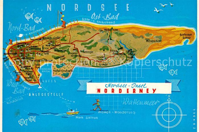 Norderney Nordseebad Panoramakarte