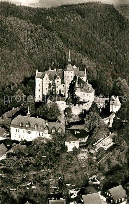 Kronach Oberfranken Burg Lauenstein im Frankenwald Fliegeraufnahme