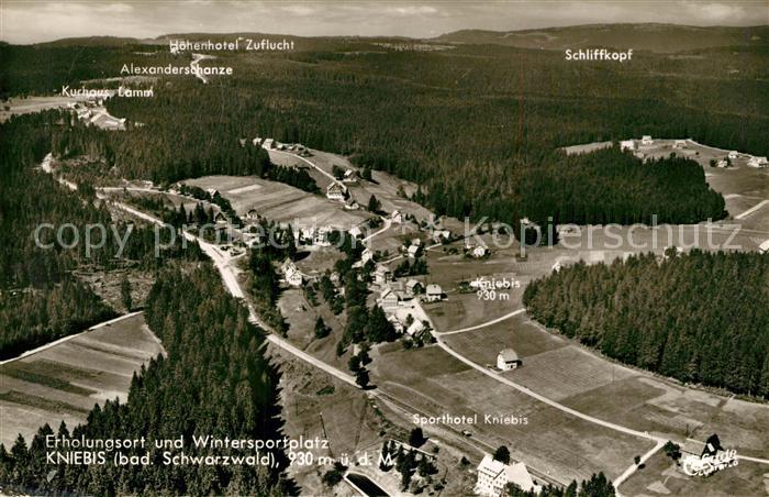 Kniebis Freudenstadt Fliegeraufnahme mit Sporthotel Kniebis und Schliffkopf