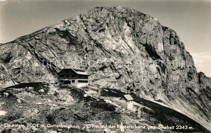 Dachstein Steiermark Guttenberghaus Feisterschanze mit Sinabell