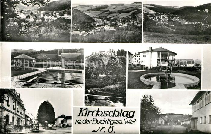 Kirchschlag Buckligen Welt Panorama Teilansichten Schwimmbad Brunnen
