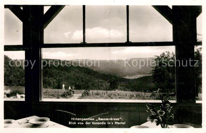 Beerfelden Odenwald Hoehenpension Reussenkreuz Blick ins Ittertal