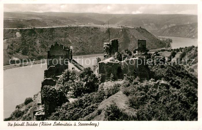 Kamp-Bornhofen Die feindlichen Brueder Ruinen Liebenstein und Sterrenberg