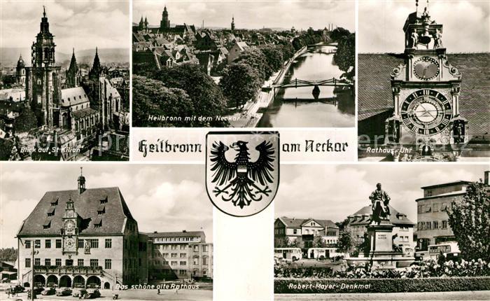 Heilbronn Neckar St Kilian Stadtblick Rathaus Uhr Altes Rathaus Robert Mayer Den