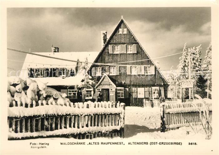 Altenberg Erzgebirge Waldschaenke Altes Raupennest
