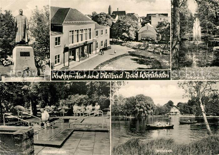 Bad Woerishofen Kneippdenkmal Kurhaus Kurpark Wassertreten Waldsee