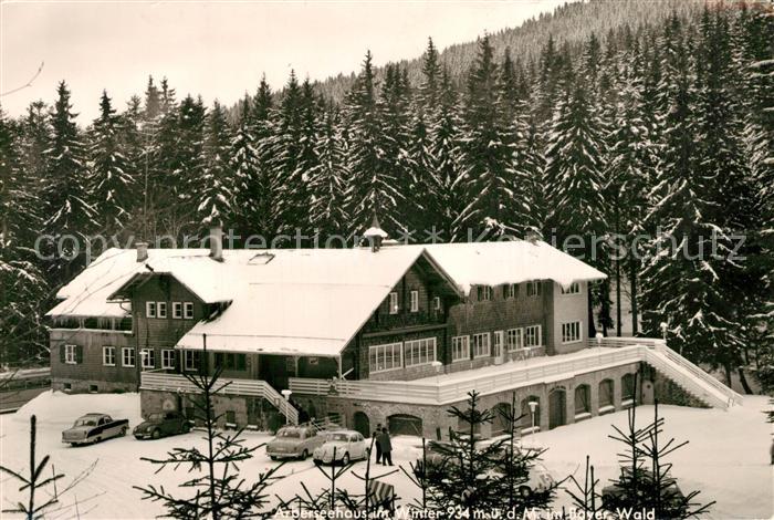 Arbersee Arberseehaus im Bayer Wald