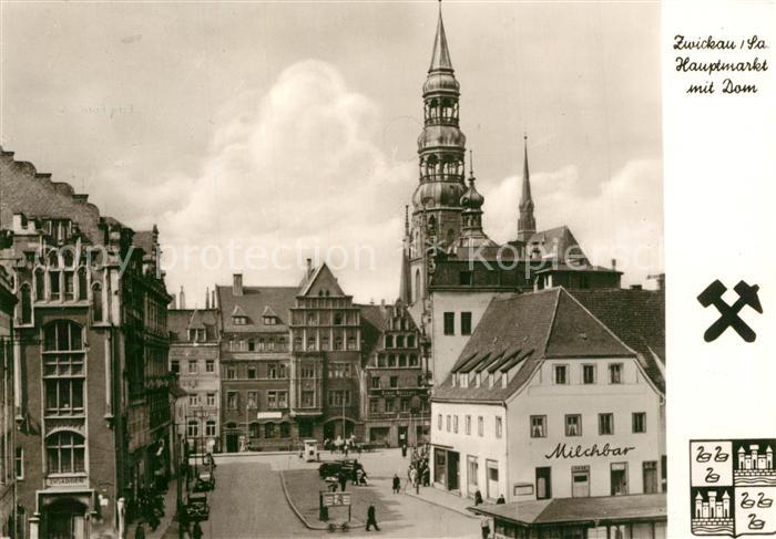 Zwickau Sachsen Hauptmarkt mit Dom