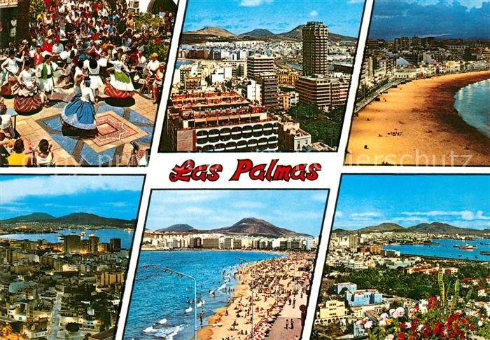 Las Palmas Gran Canaria Folkloregruppe Hotels Strandpartien Panorama