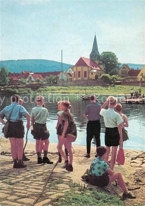 Kleinheubach Partie am Main mit Kirche