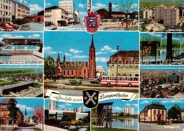 Lampertheim Bergstrasse Stadthaus Lutherkirche Freibad Domkirche Roemerstr Schul