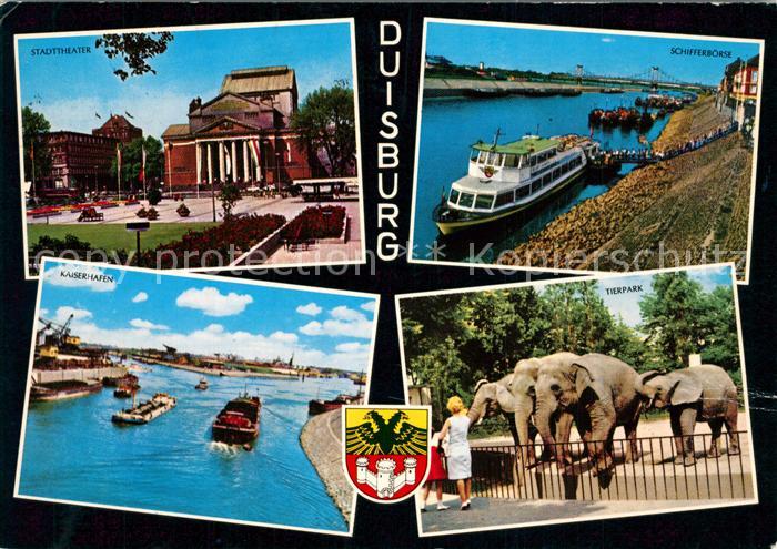 Duisburg Ruhr Stadttheater Schifferboerse Kaiserhafen Tierpark