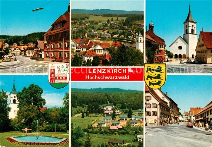 Lenzkirch Dorfstrasse Panorama Kirche Park