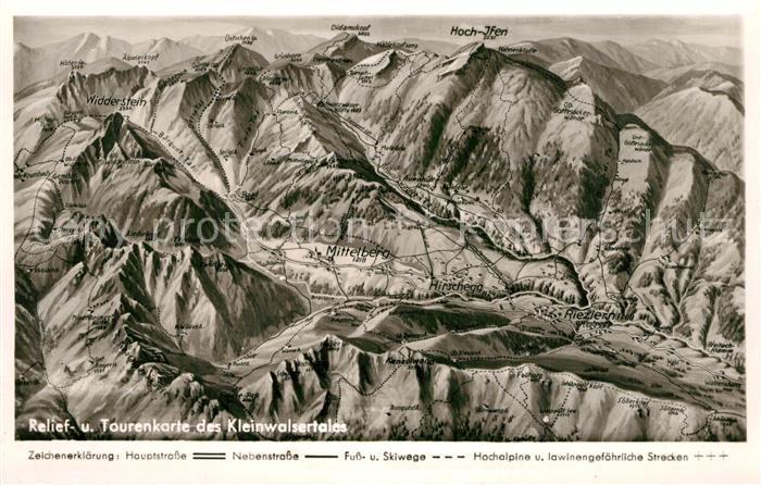 Mittelberg Kleinwalsertal Panoramakarte