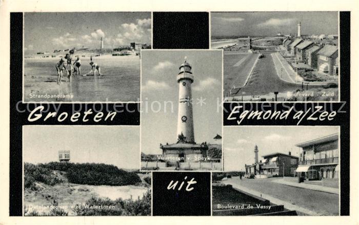Egmond aan Zee Strand Boulevard Zuid Duinlandschap met Watertoren Boulevard de V