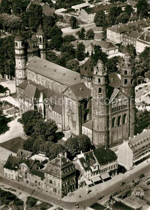 Worms Rhein Dom Fliegeraufnahme