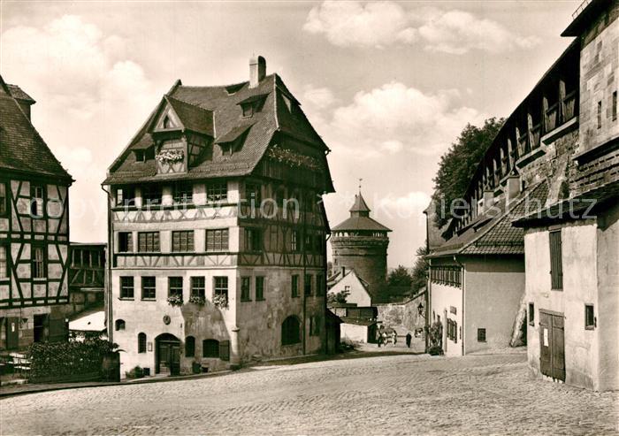 Nuernberg Duerer Haus und Wehrgang