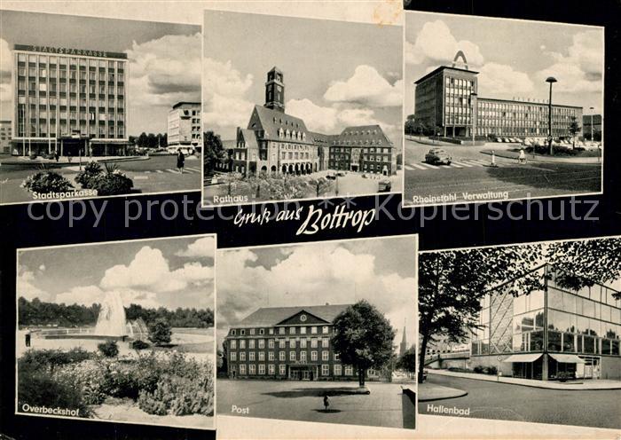 Bottrop Stadtsparkasse Rathaus Rheinstahl Verwaltung Overbeckshof Post Hallenbad