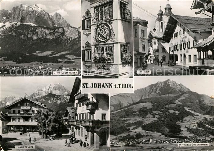 St Johann Tirol Wilder Kaiser Erker Ortspartie Hauptplatz Kitzbueheler Horn