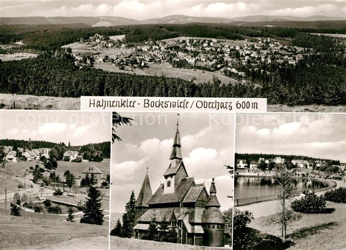 Hahnenklee-Bockswiese Harz Fliegeraufnahme Teilansichten Kirche