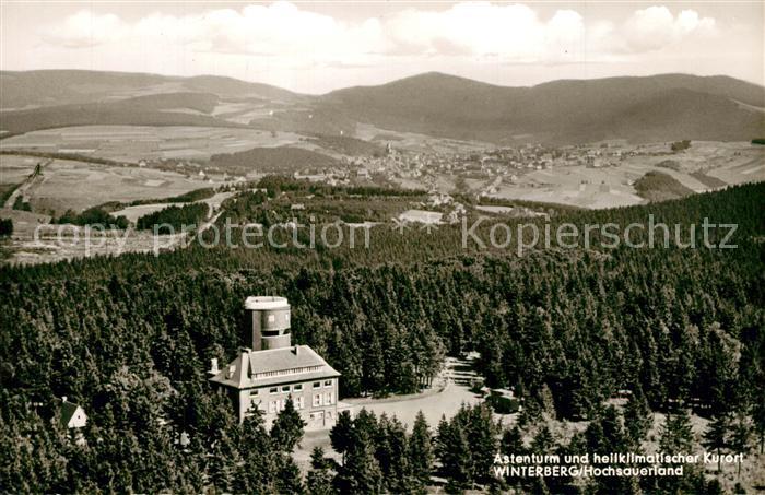 Winterberg Hochsauerland Gaststaette Astenturm Landschaftspanorama Fliegeraufnah