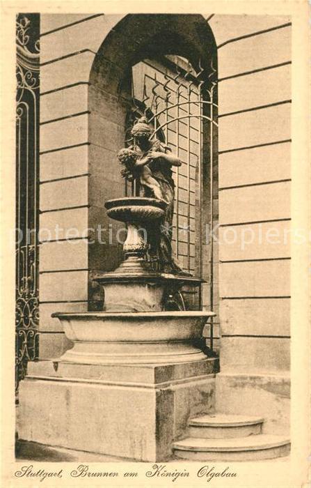 Stuttgart Brunnen am Koenigin Olgabau
