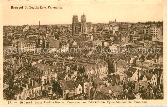 Bruessel Bruxelles Panorama Sankt Gudula Kirche Eglise Sainte Gudule