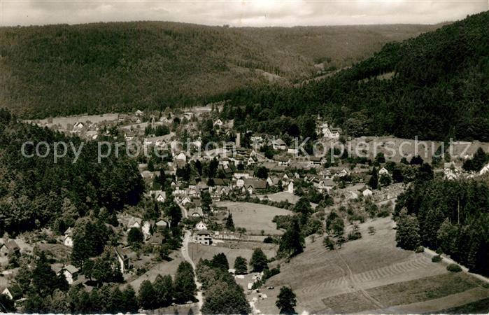 Bad Herrenalb mit Campingplatz Fliegeraufnahme