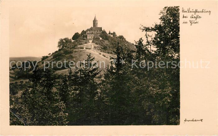 Kahla Thueringen Blick zur Leuchtenburg