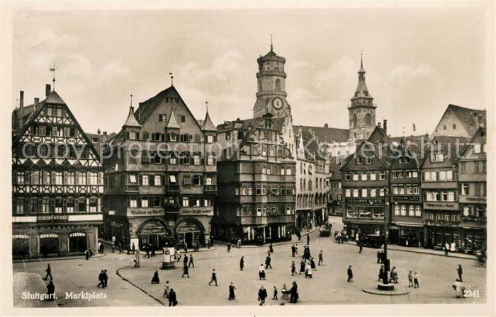 Stuttgart Marktplatz Altstadt Kirchturm