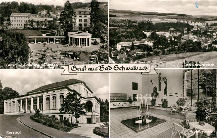 Bad Schwalbach Kuranlage Weinbrunnen Kursaal Panorama