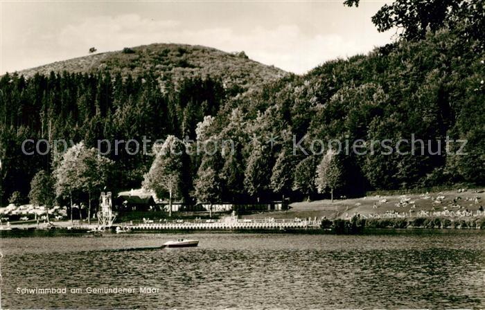 Gemuendener Maar Daun Vulkaneifel Rheinland-Pfalz Schwimmbad