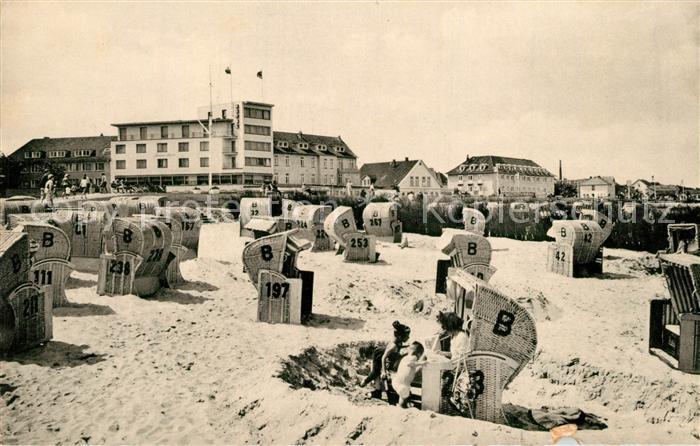 Duhnen Nordsee Strand mit Hotels