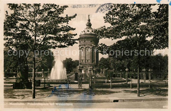 Mannheim Friedrichsplatz mit Wasserturm