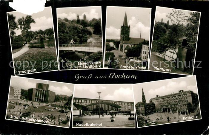 Bochum Stadtpark Bismarckturm Propsteikirche Schauspielhaus Hauptbahnhof Rathaus
