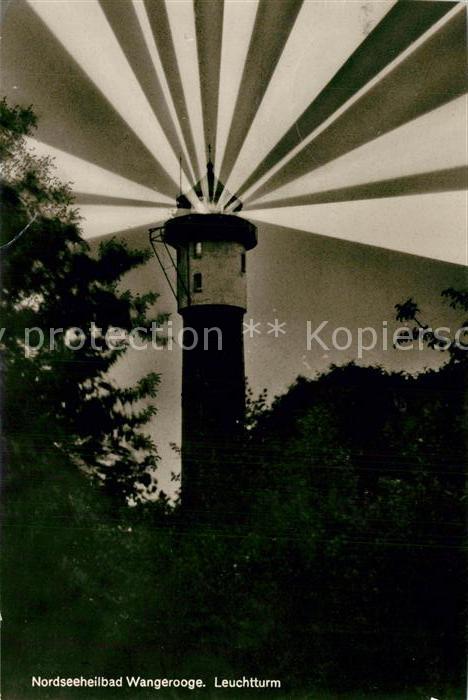 Wangerooge Nordseebad Leuchtturm Nachtaufnahme