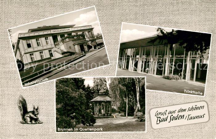 Bad Soden Taunus Inhalatorium Trinkhalle Brunnen im Quellenpark