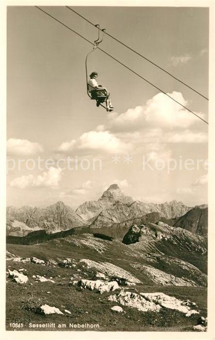 Nebelhorn Sessellift Gebirgspanorama Allgaeuer Alpen