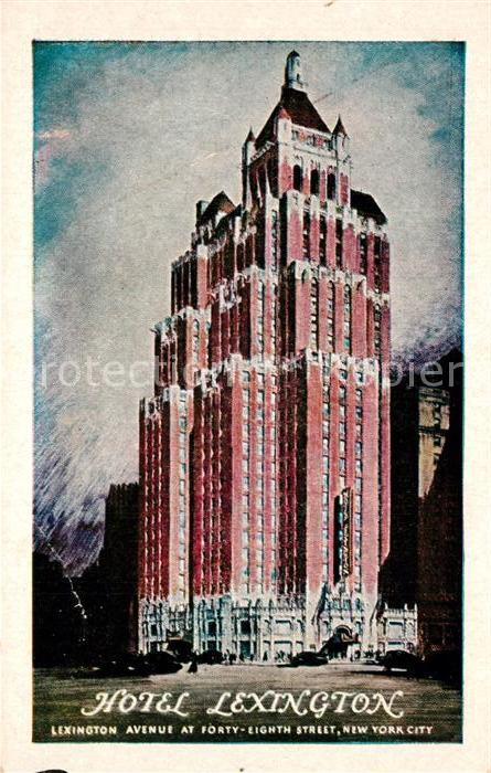 New York City Hotel Lexington Illustration