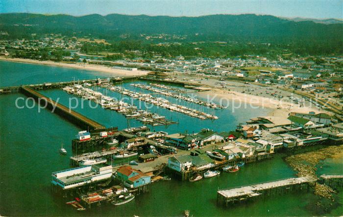 Monterey California Fisherman's Wharf and Marina aerial view