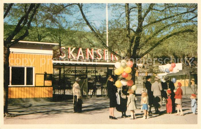 Skansen Stockholm Skansen Huvudingangen Freilichtmuseum Halbinsel Djurgarden