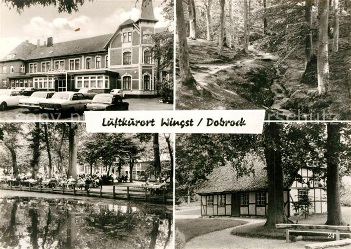 Wingst Waldschloesschen Dobrock Restaurant Terrasse Waldpartie
