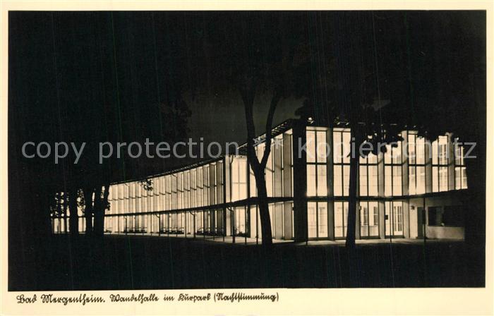 Bad Mergentheim Wandelhalle im Kurpark Nachtstimmung chamois Buetten