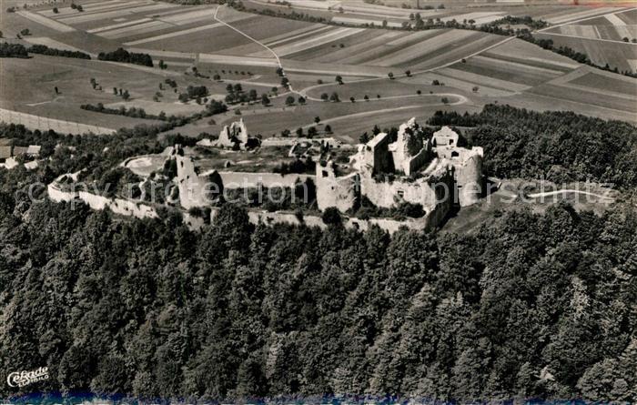 Klettgau Burgruine Kuessaburg Fliegeraufnahme