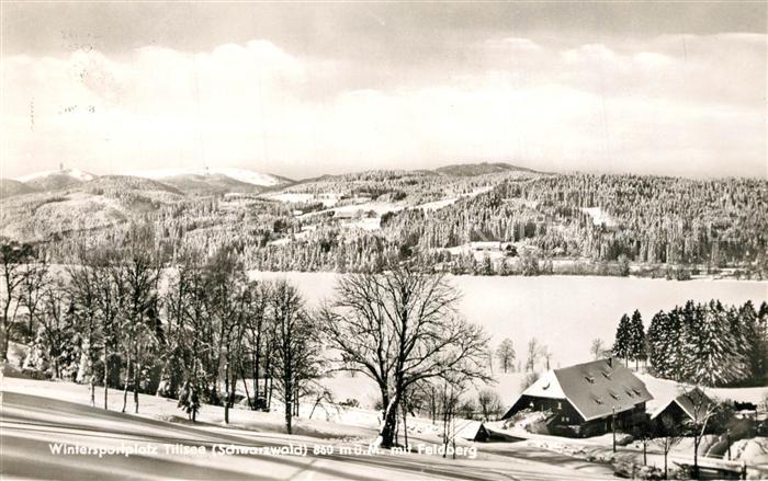 Titisee Winterlandschaft Wintersportplatz mit Feldberg Schwarzwald