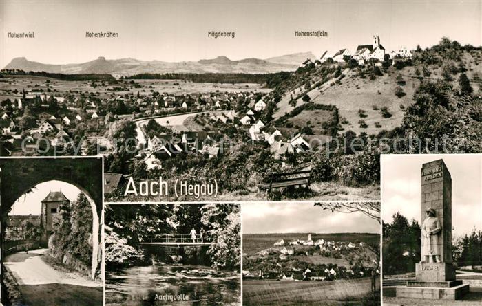 Aach Hegau Panorama Aachquelle Kriegerdenkmal