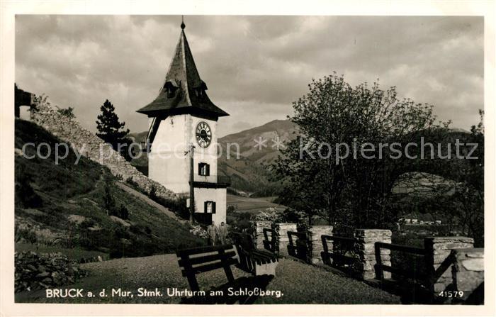 Bruck Mur Uhrturm am Schlossberg