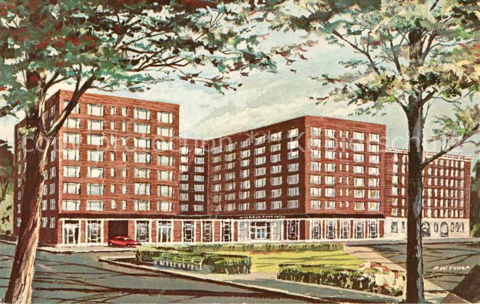 Washington DC Windsor Park Hotel Illustration Kuenstlerkarte
